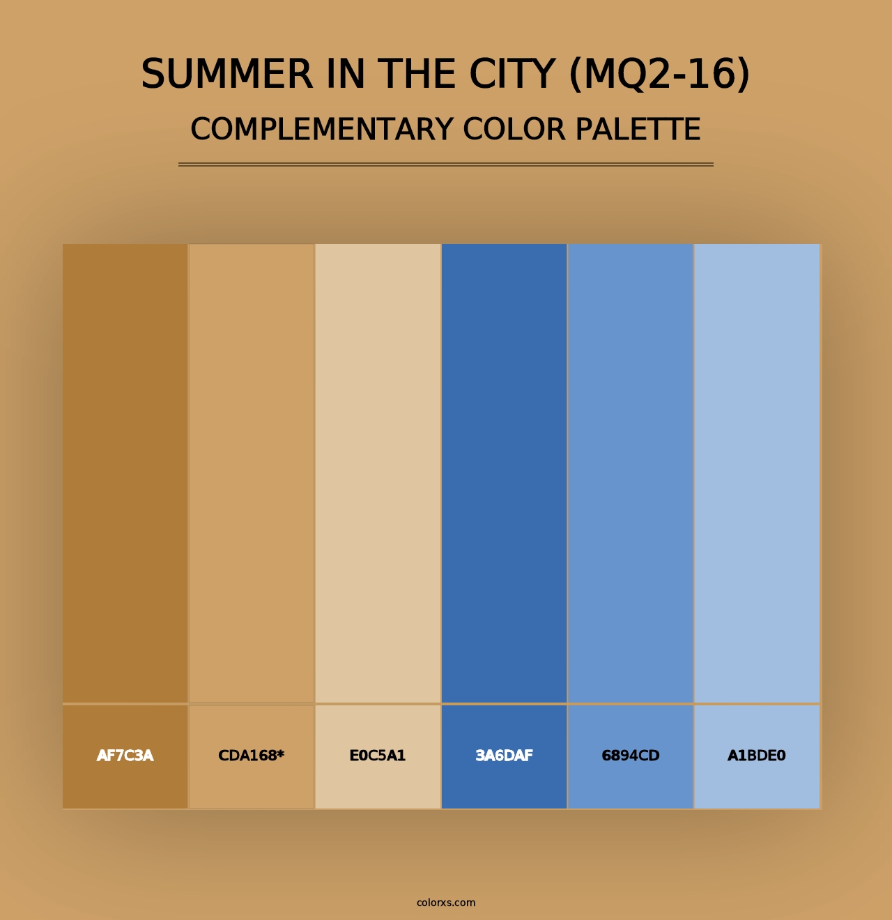 Summer In The City (MQ2-16) - Complementary Color Palette