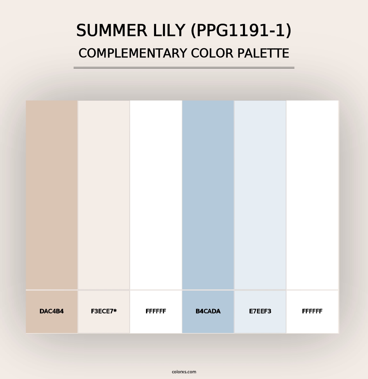 Summer Lily (PPG1191-1) - Complementary Color Palette