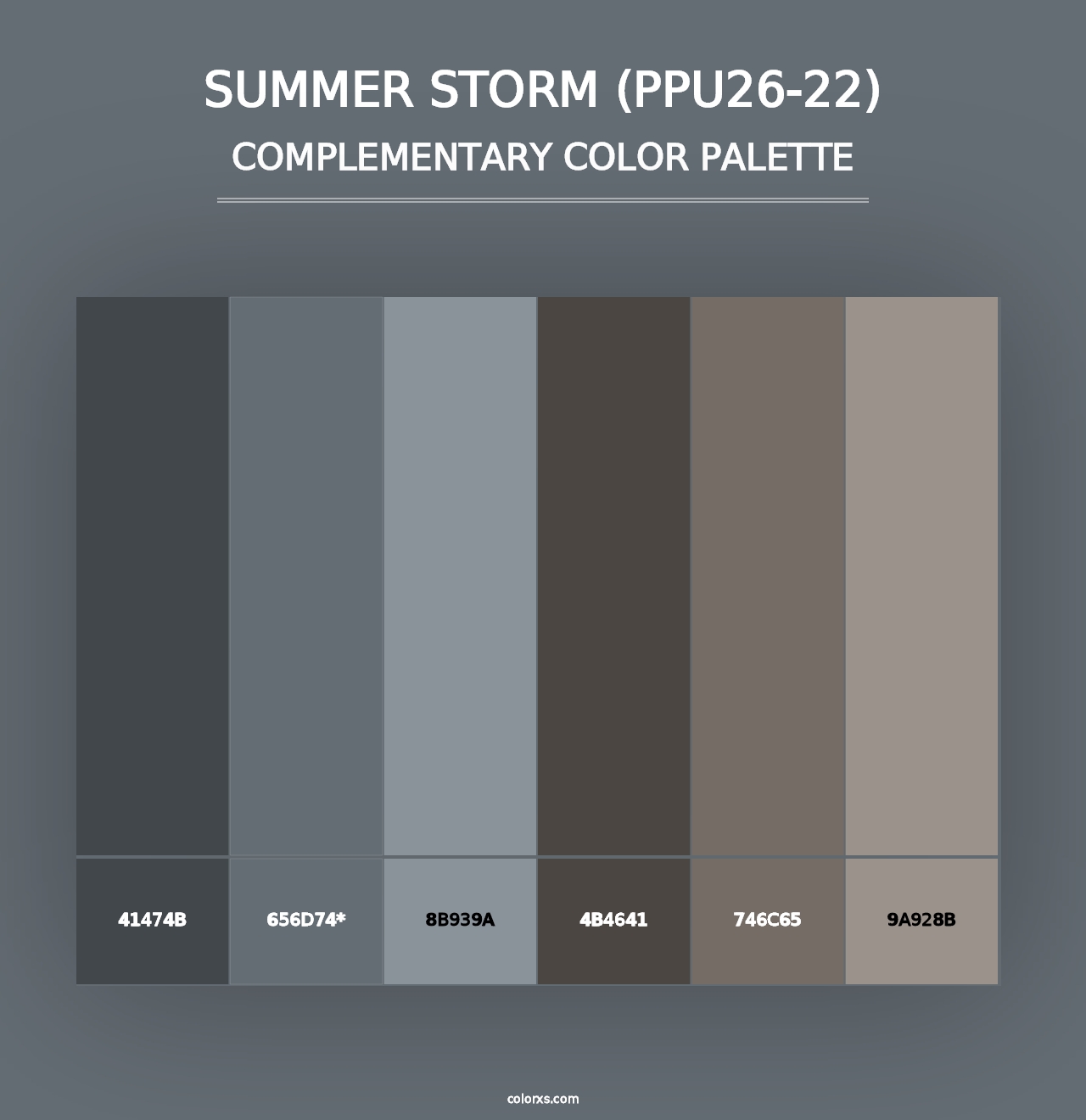 Summer Storm (PPU26-22) - Complementary Color Palette