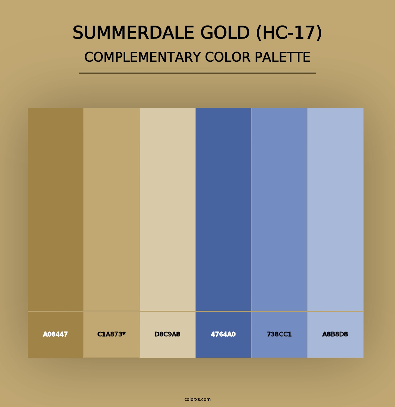 Summerdale Gold (HC-17) - Complementary Color Palette