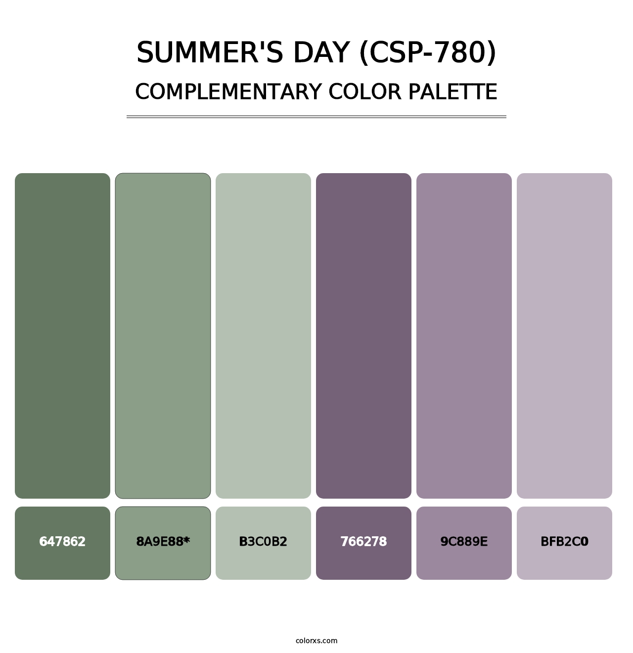 Summer's Day (CSP-780) - Complementary Color Palette