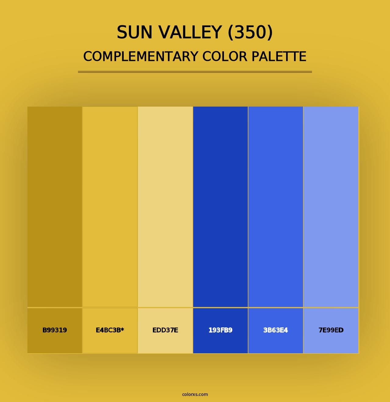 Sun Valley (350) - Complementary Color Palette