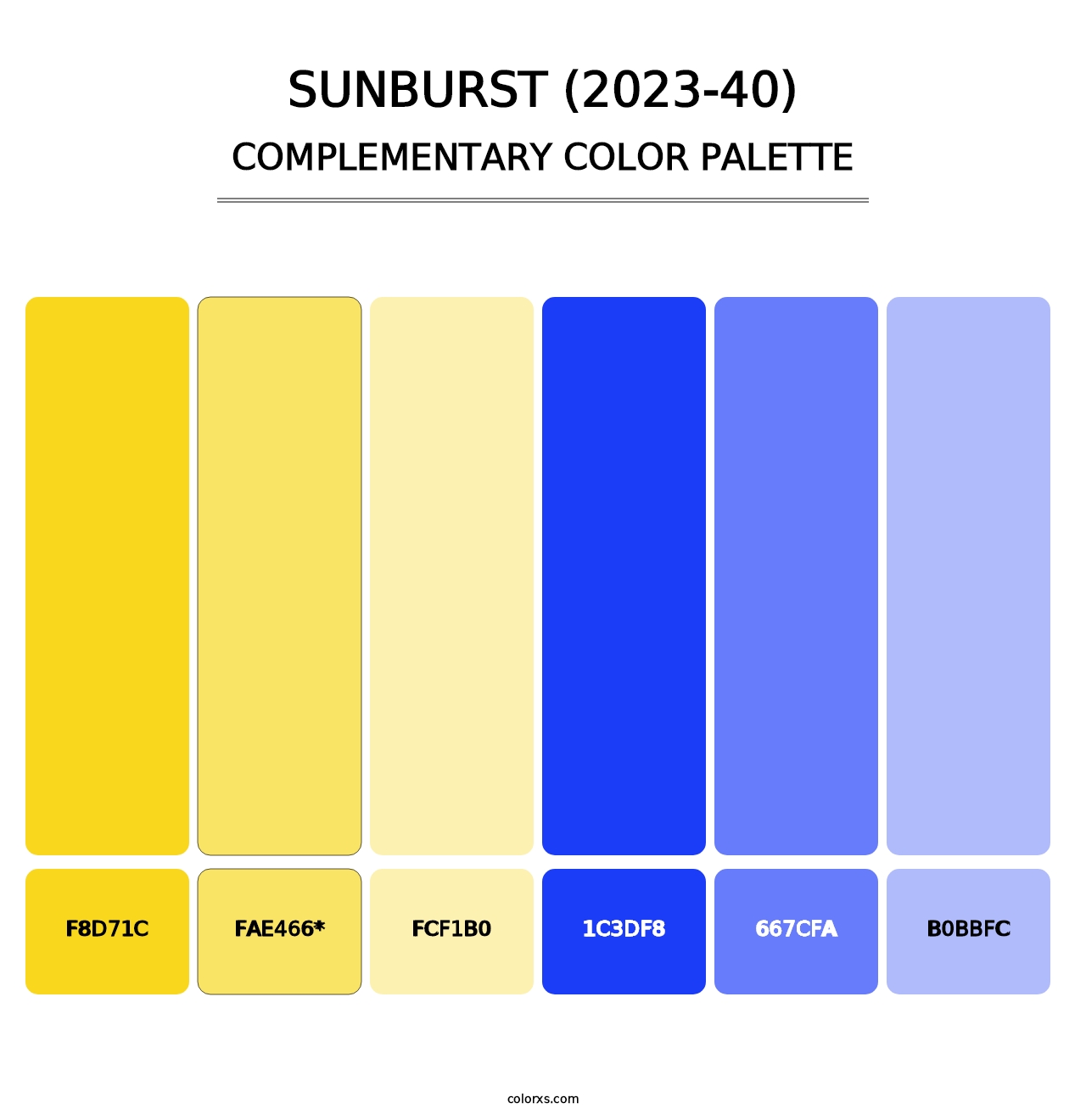 Sunburst (2023-40) - Complementary Color Palette