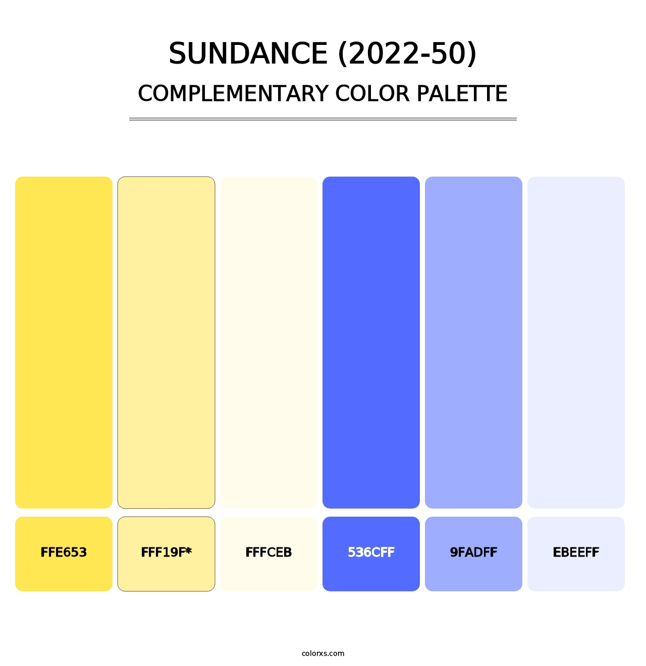 Sundance (2022-50) - Complementary Color Palette