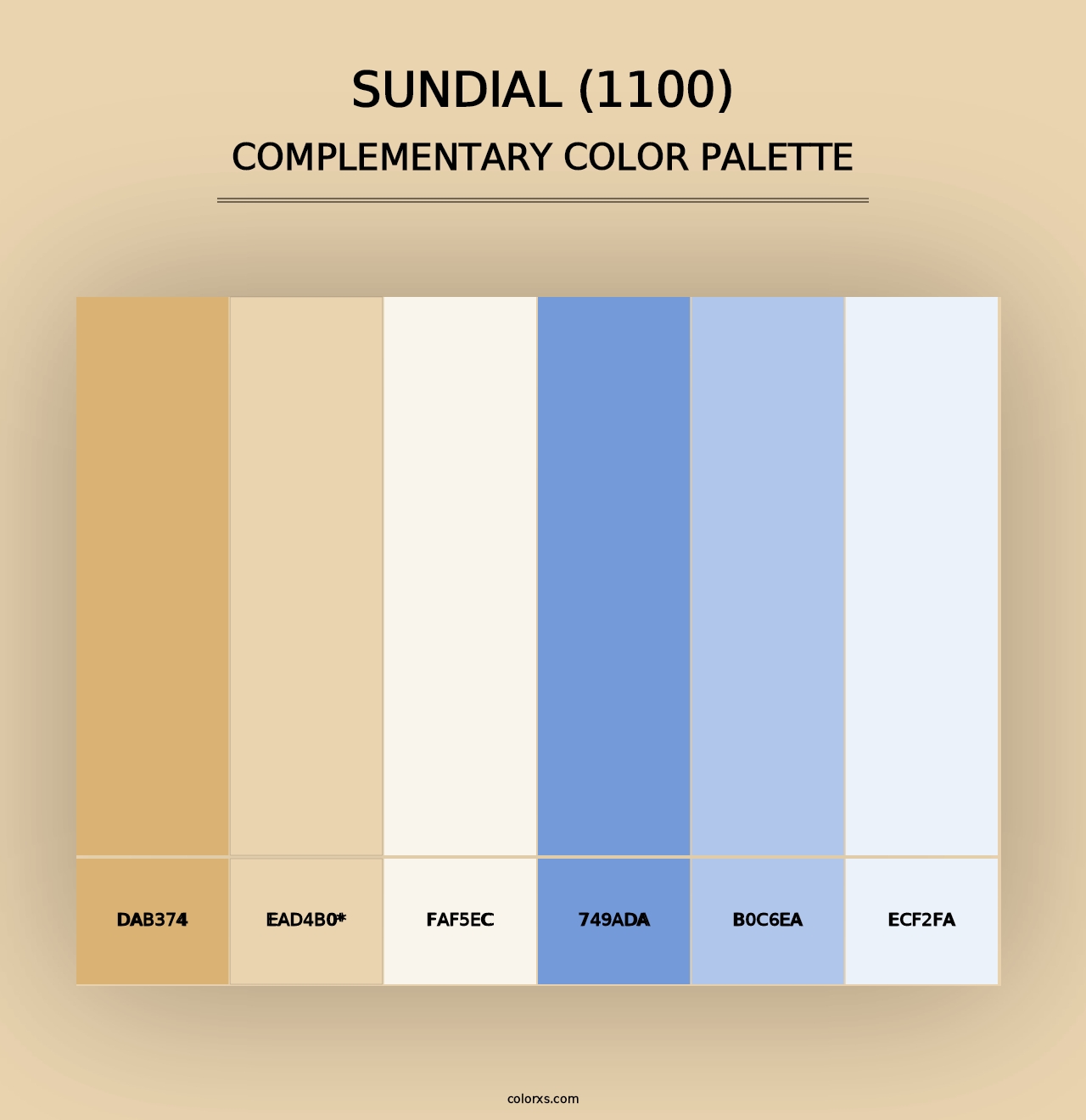 Sundial (1100) - Complementary Color Palette