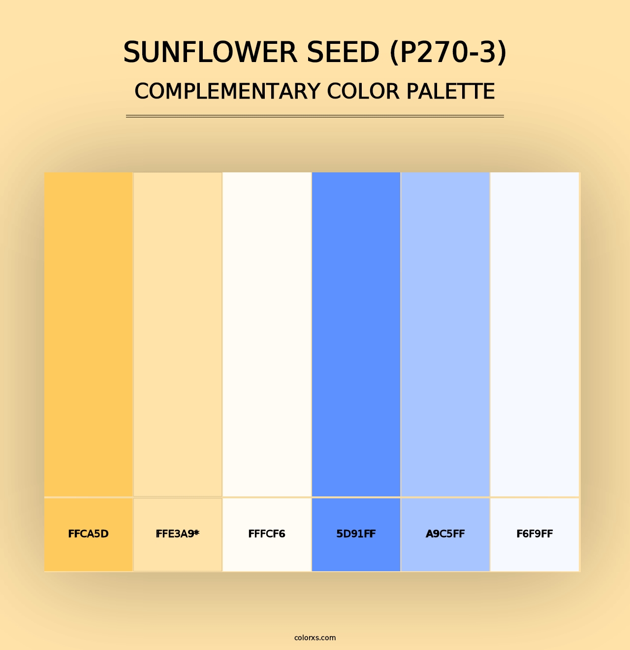 Sunflower Seed (P270-3) - Complementary Color Palette