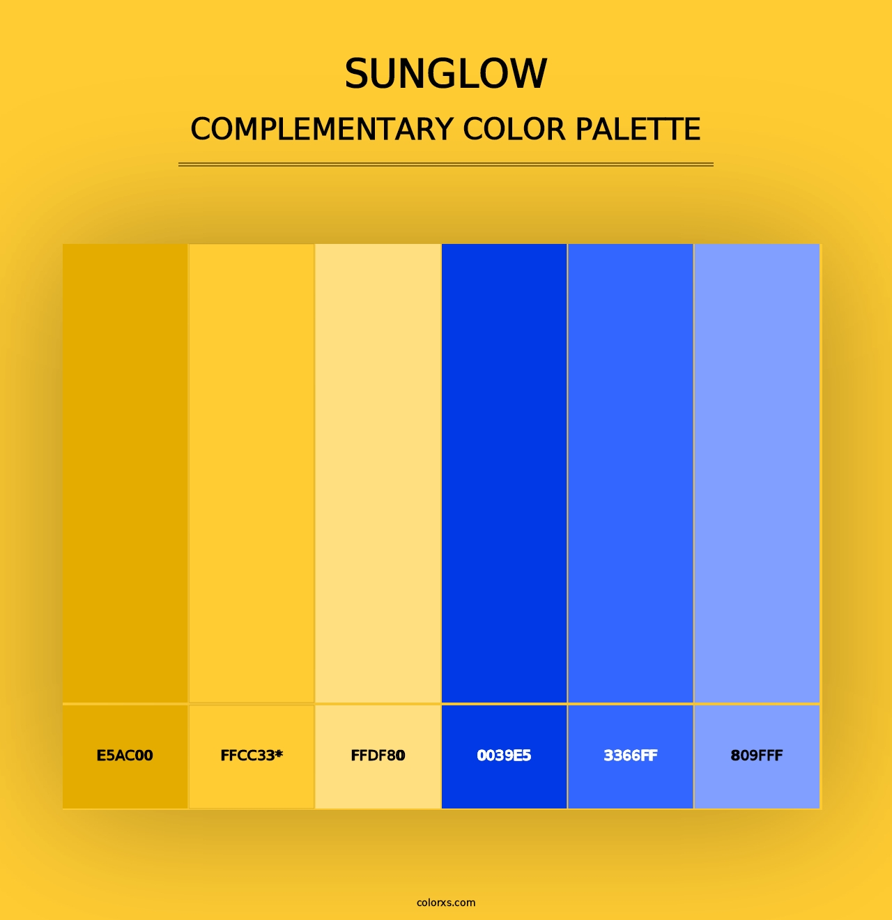 Sunglow - Complementary Color Palette