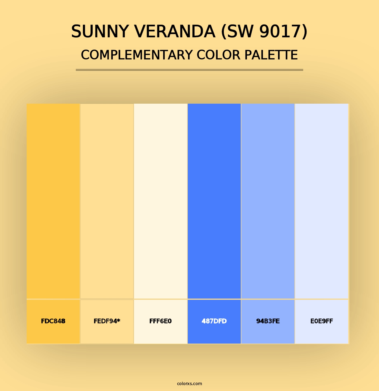 Sunny Veranda (SW 9017) - Complementary Color Palette