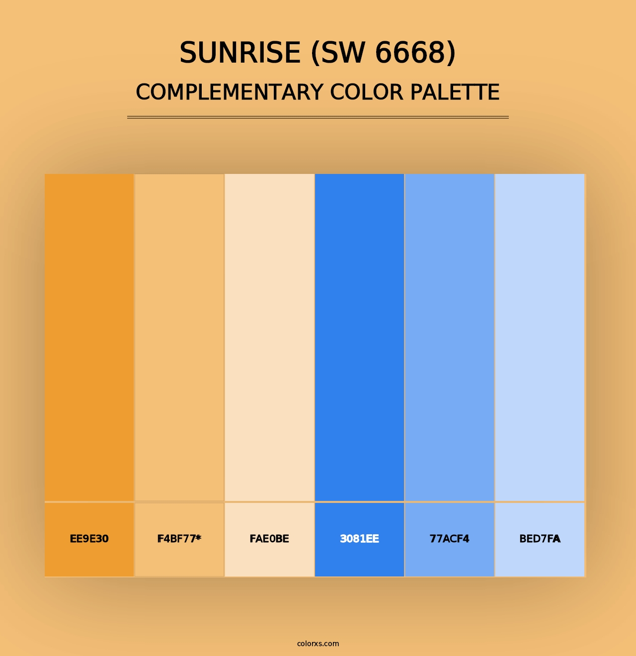 Sunrise (SW 6668) - Complementary Color Palette