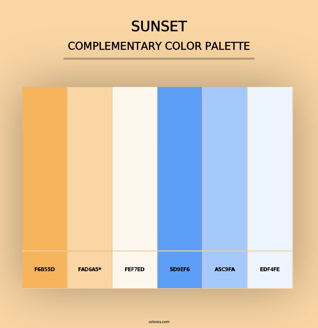 Sunset - Complementary Color Palette