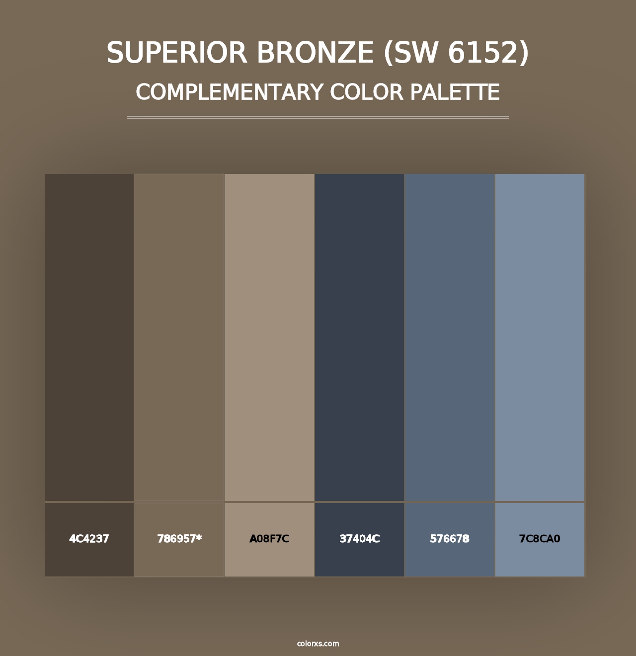 Superior Bronze (SW 6152) - Complementary Color Palette