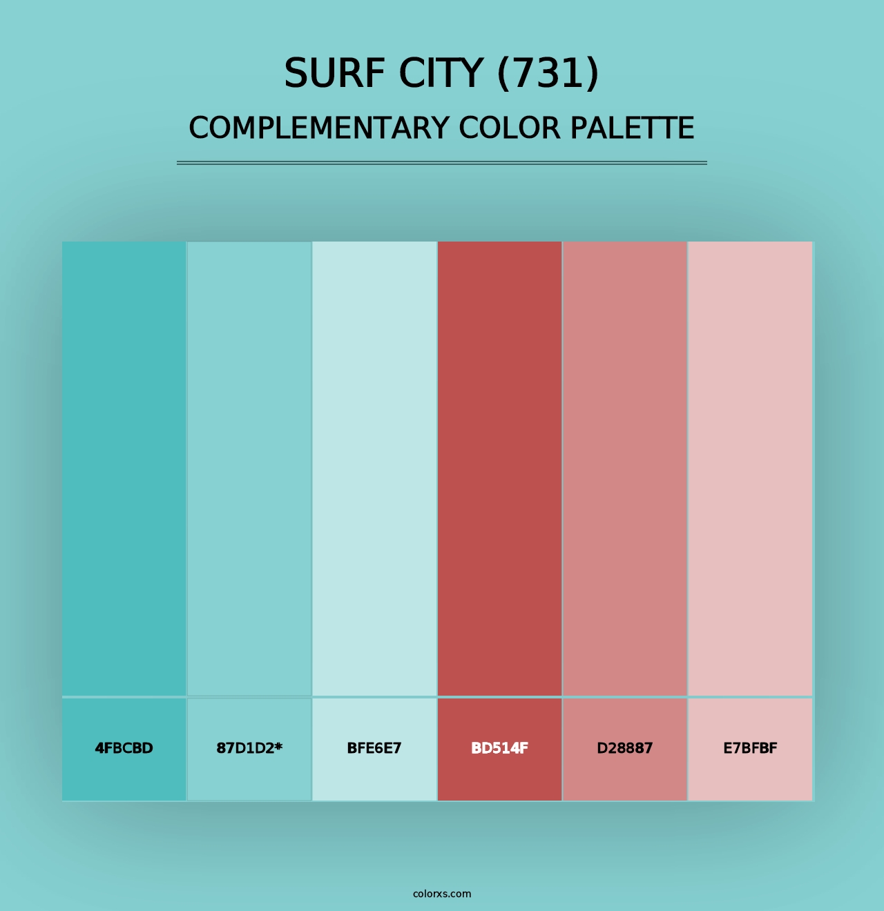 Surf City (731) - Complementary Color Palette