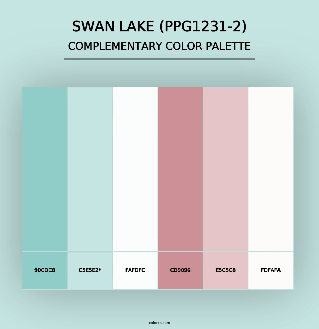 Swan Lake (PPG1231-2) - Complementary Color Palette