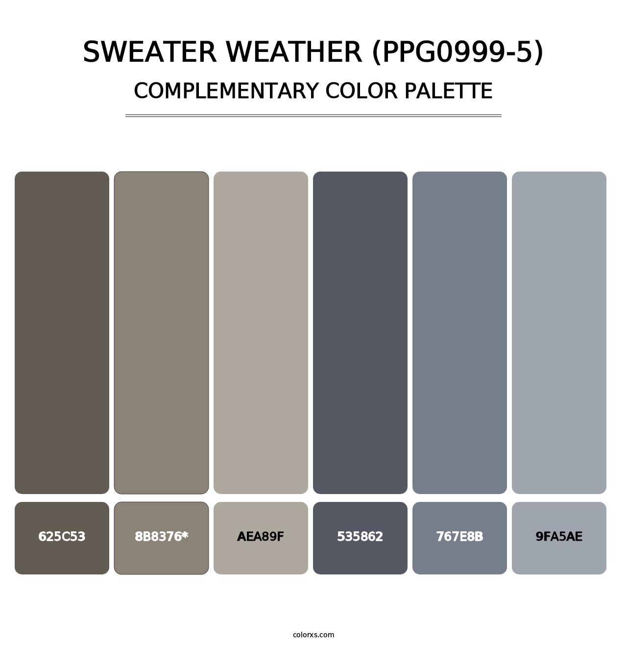 Sweater Weather (PPG0999-5) - Complementary Color Palette