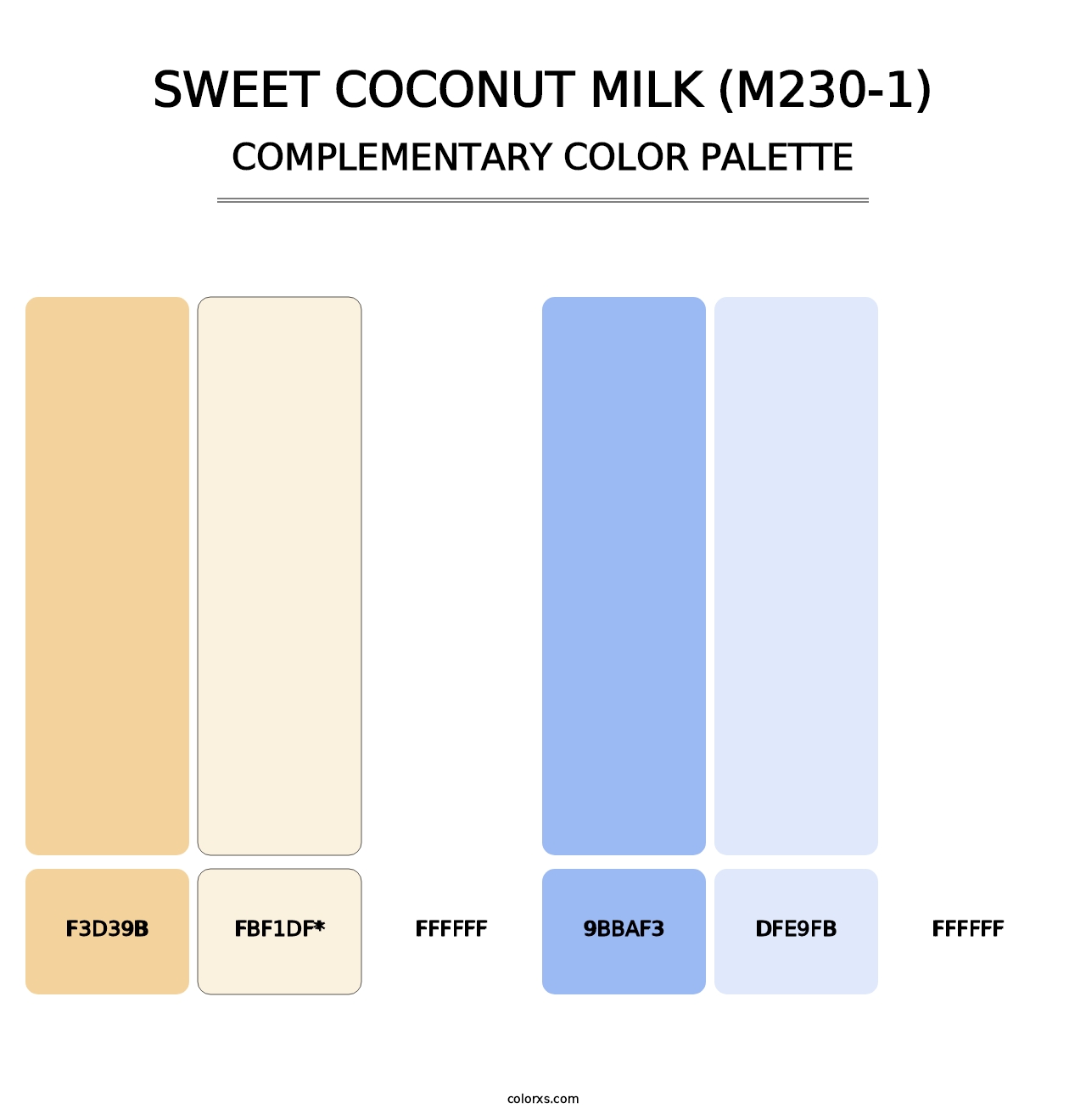 Sweet Coconut Milk (M230-1) - Complementary Color Palette