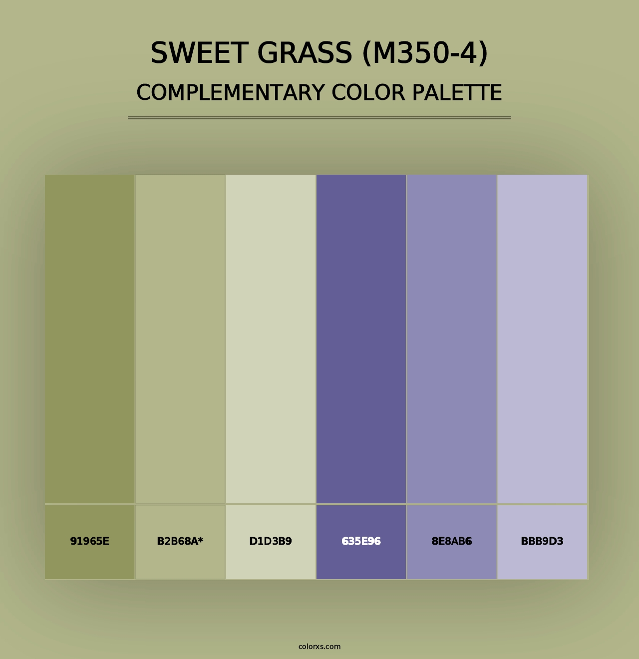 Sweet Grass (M350-4) - Complementary Color Palette