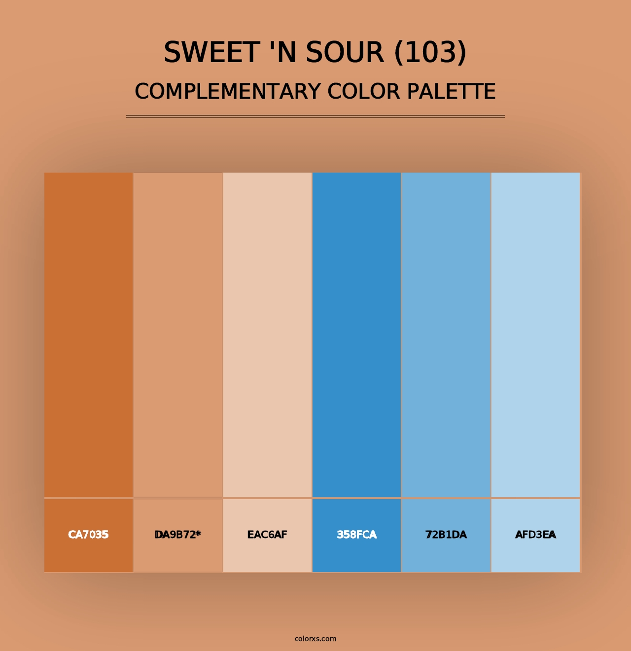 Sweet 'n Sour (103) - Complementary Color Palette