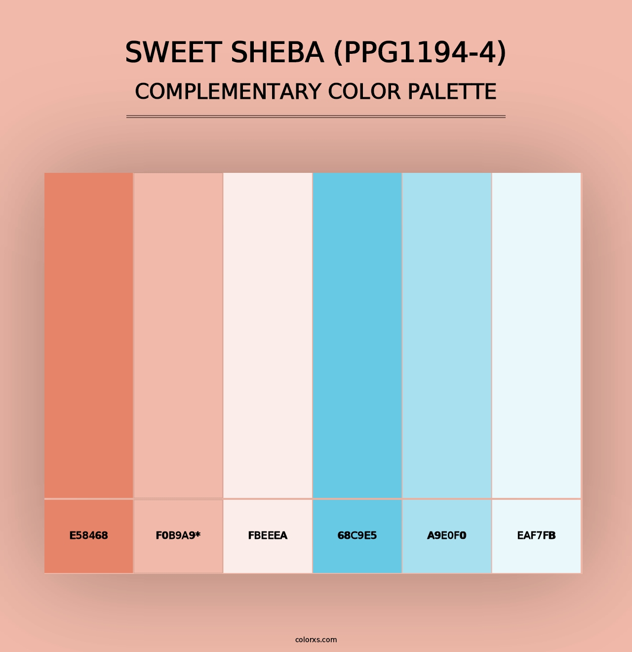 Sweet Sheba (PPG1194-4) - Complementary Color Palette