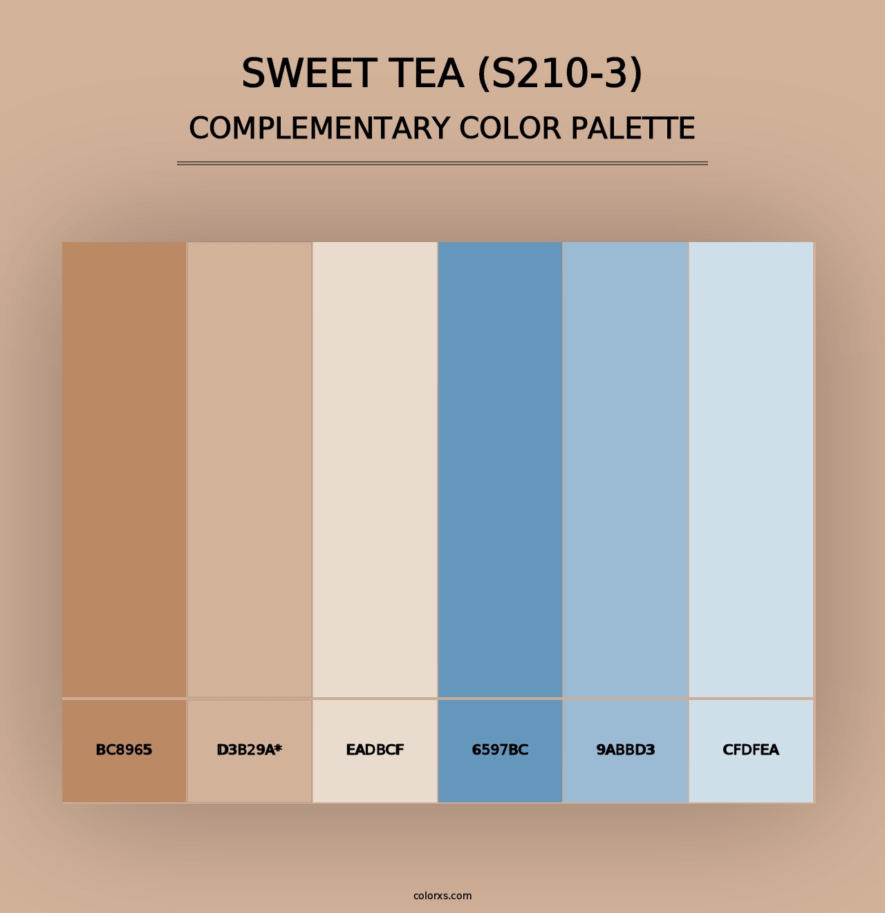 Sweet Tea (S210-3) - Complementary Color Palette