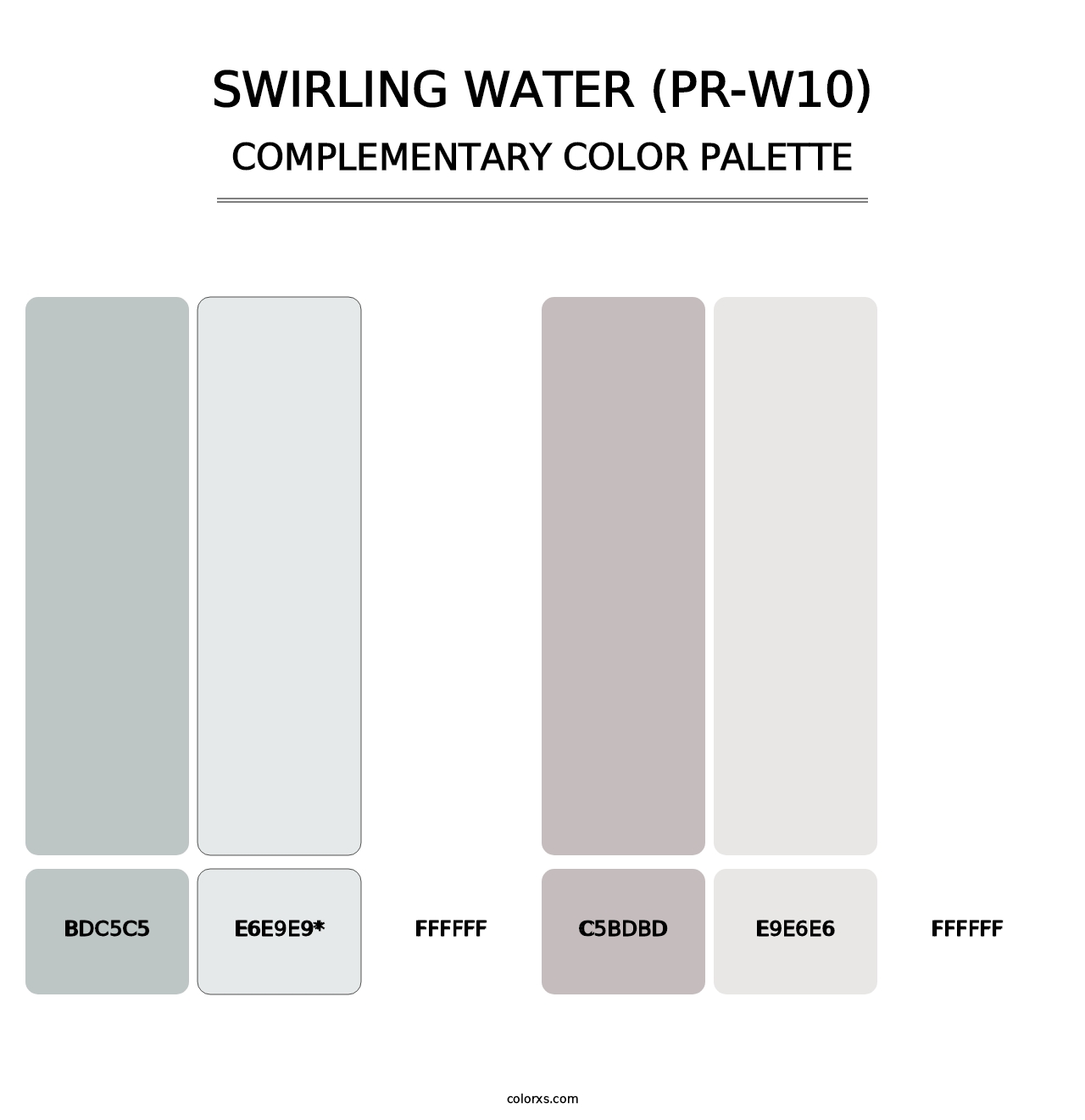 Swirling Water (PR-W10) - Complementary Color Palette