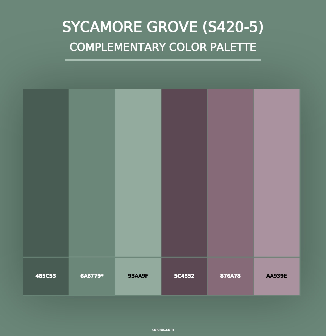 Sycamore Grove (S420-5) - Complementary Color Palette