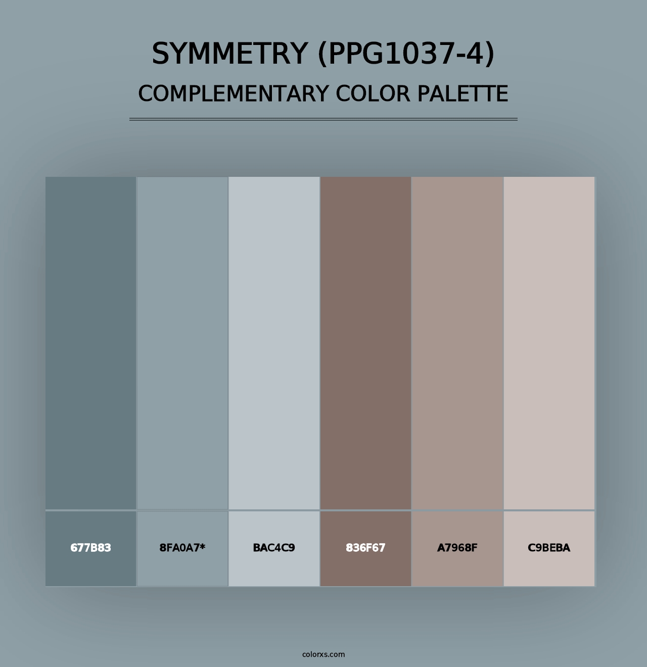 Symmetry (PPG1037-4) - Complementary Color Palette