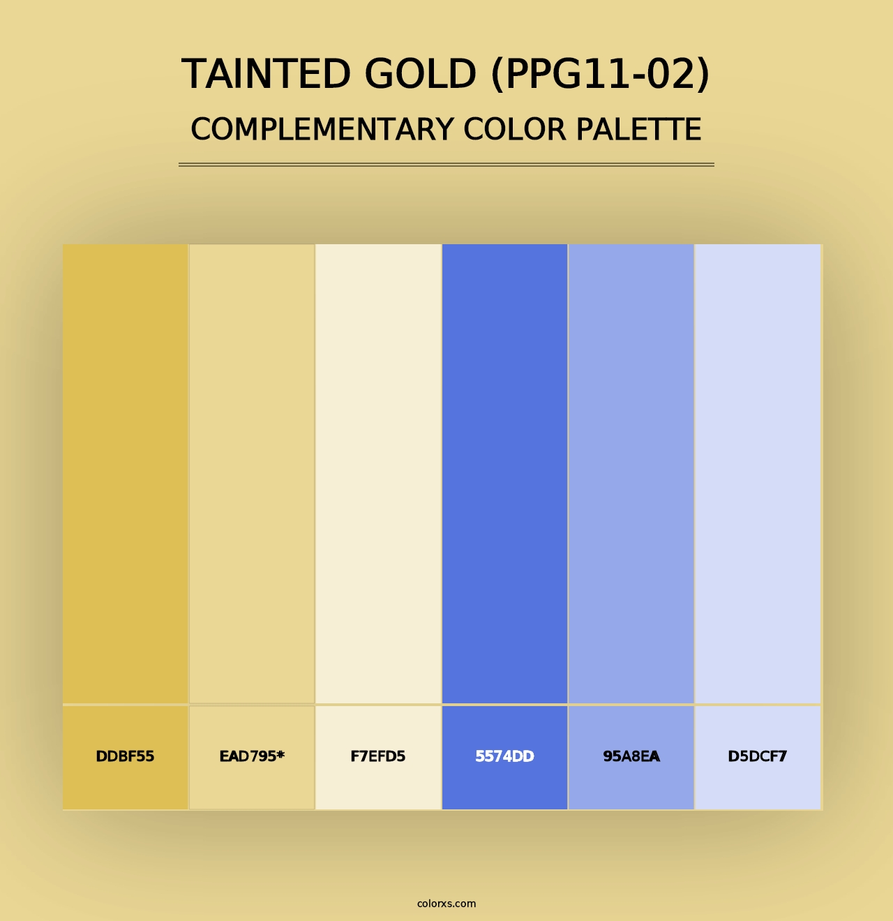 Tainted Gold (PPG11-02) - Complementary Color Palette