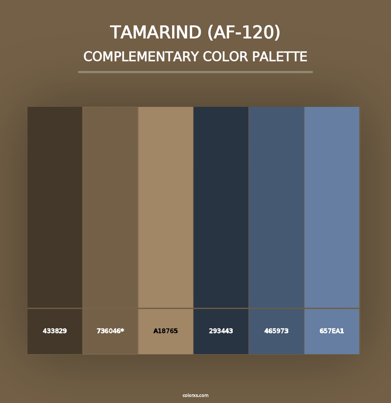 Tamarind (AF-120) - Complementary Color Palette