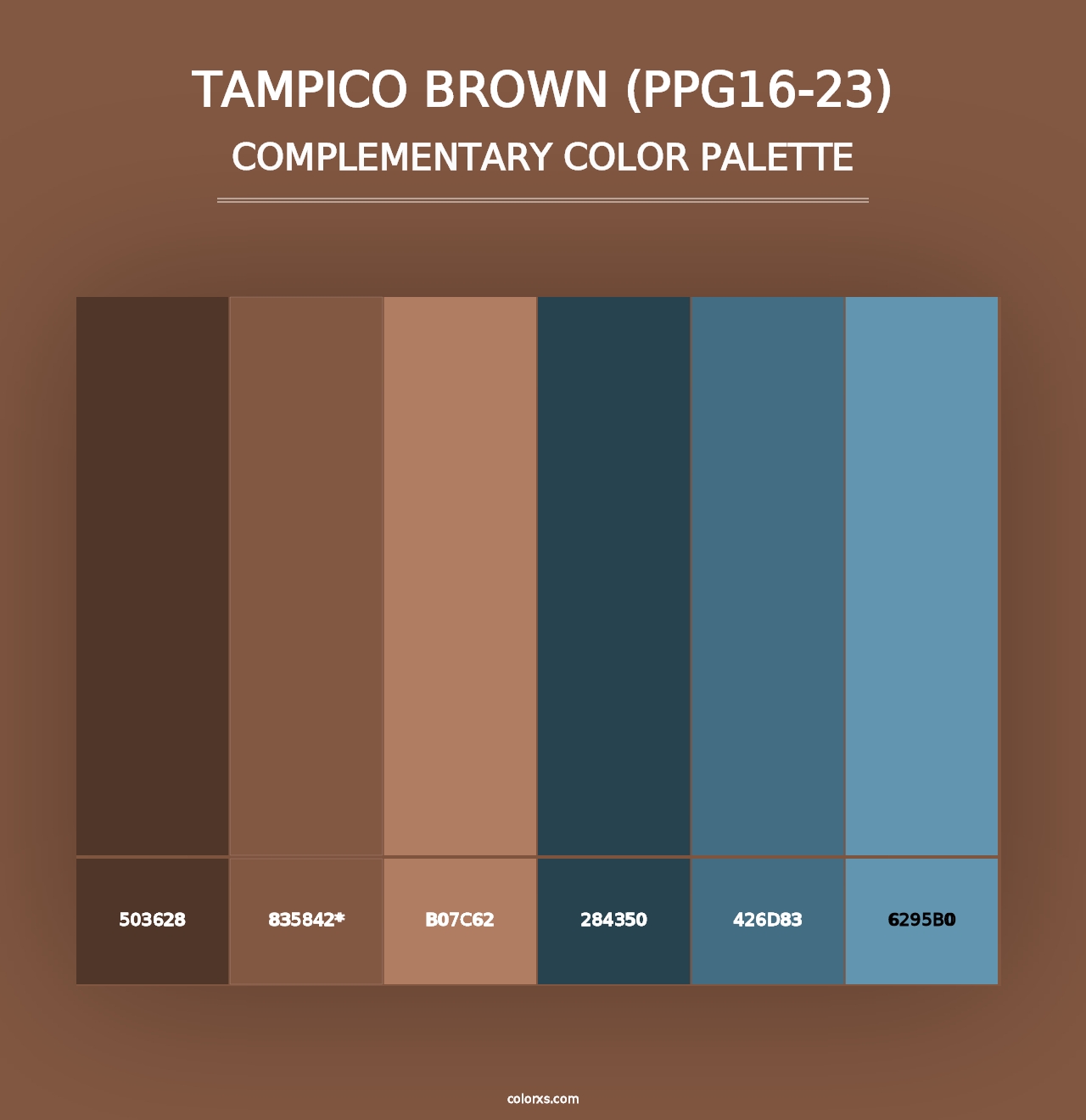 Tampico Brown (PPG16-23) - Complementary Color Palette