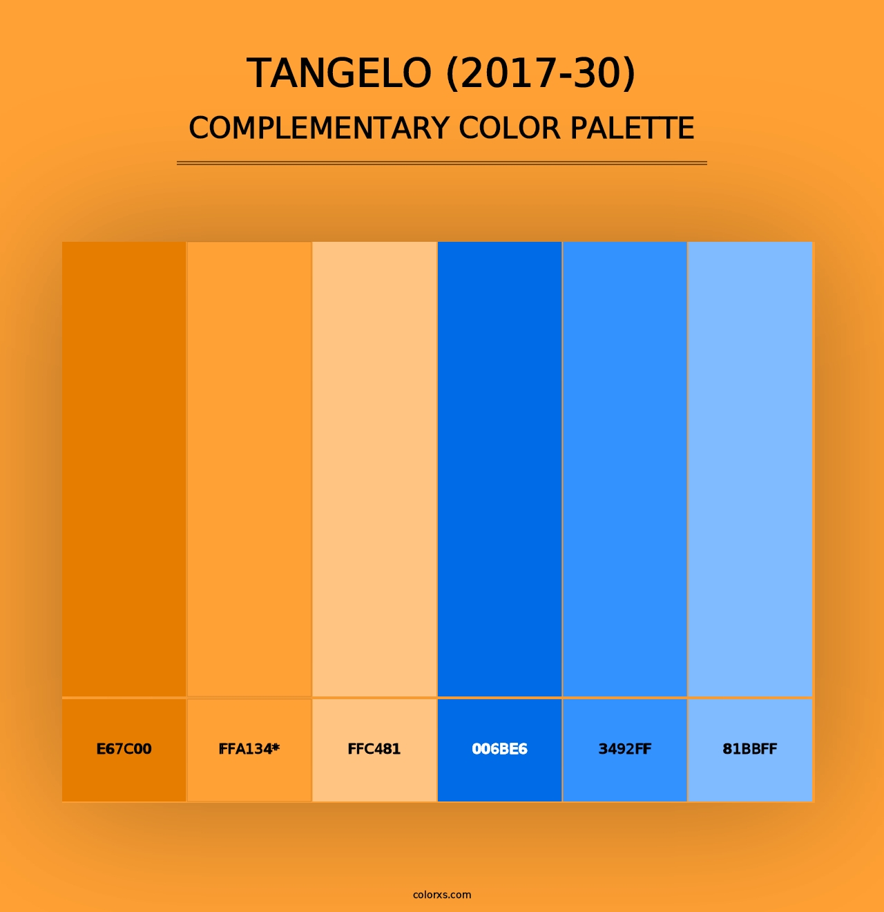 Tangelo (2017-30) - Complementary Color Palette