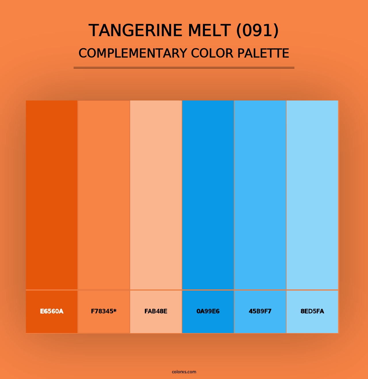 Tangerine Melt (091) - Complementary Color Palette