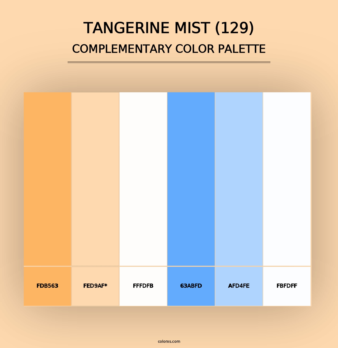 Tangerine Mist (129) - Complementary Color Palette