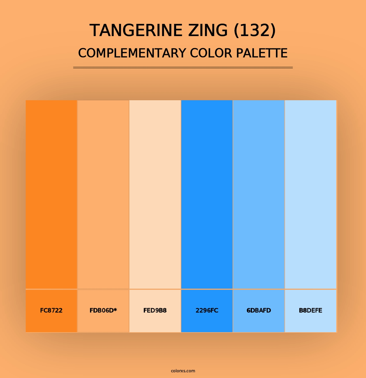 Tangerine Zing (132) - Complementary Color Palette