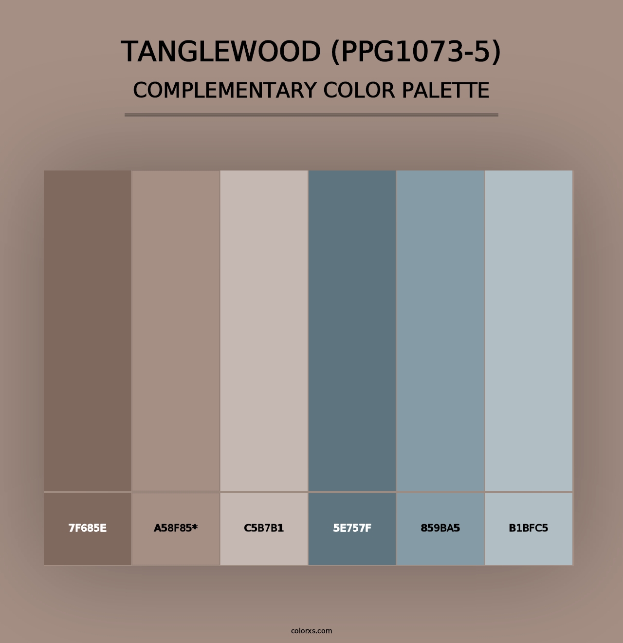 Tanglewood (PPG1073-5) - Complementary Color Palette