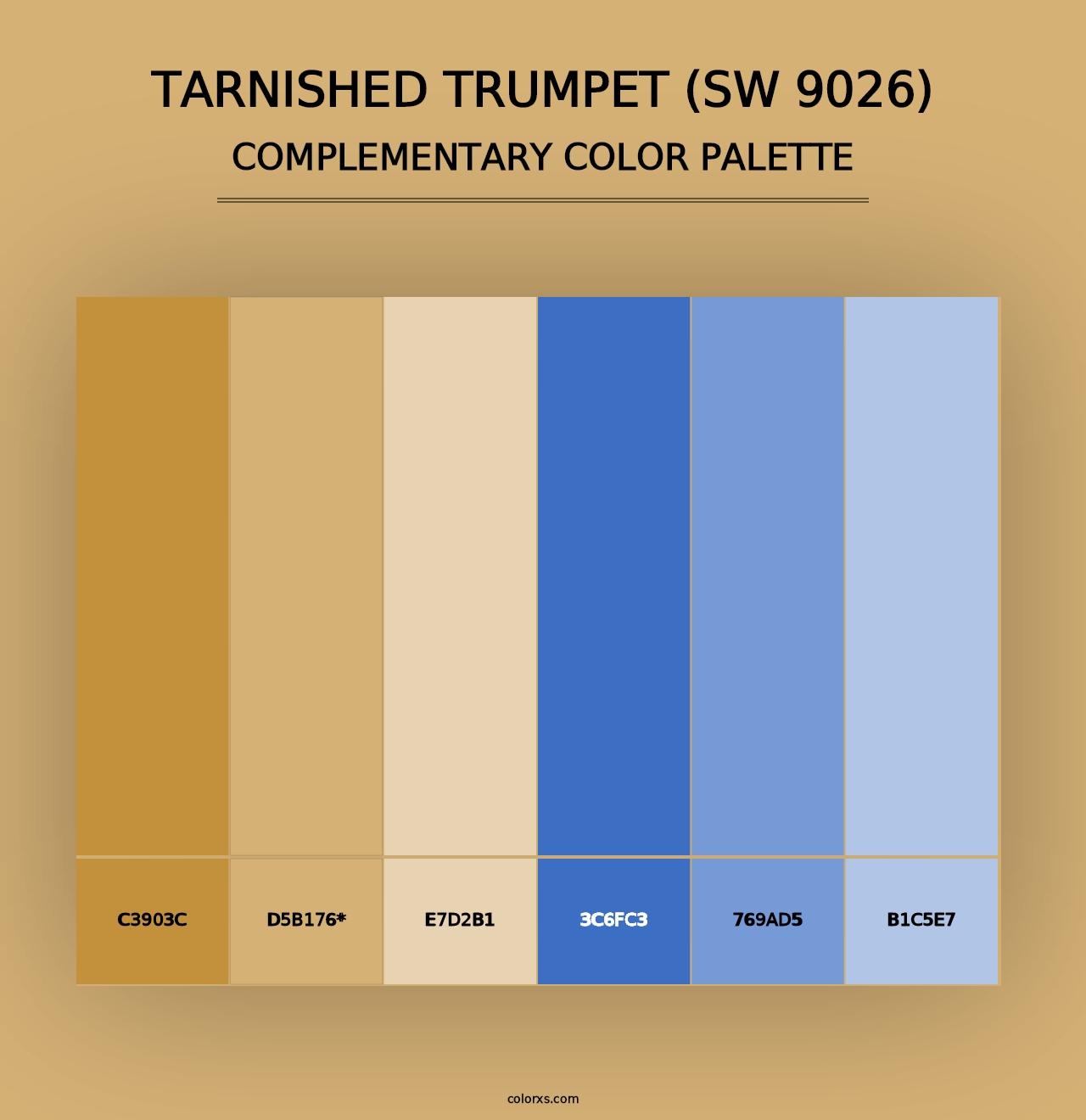 Tarnished Trumpet (SW 9026) - Complementary Color Palette