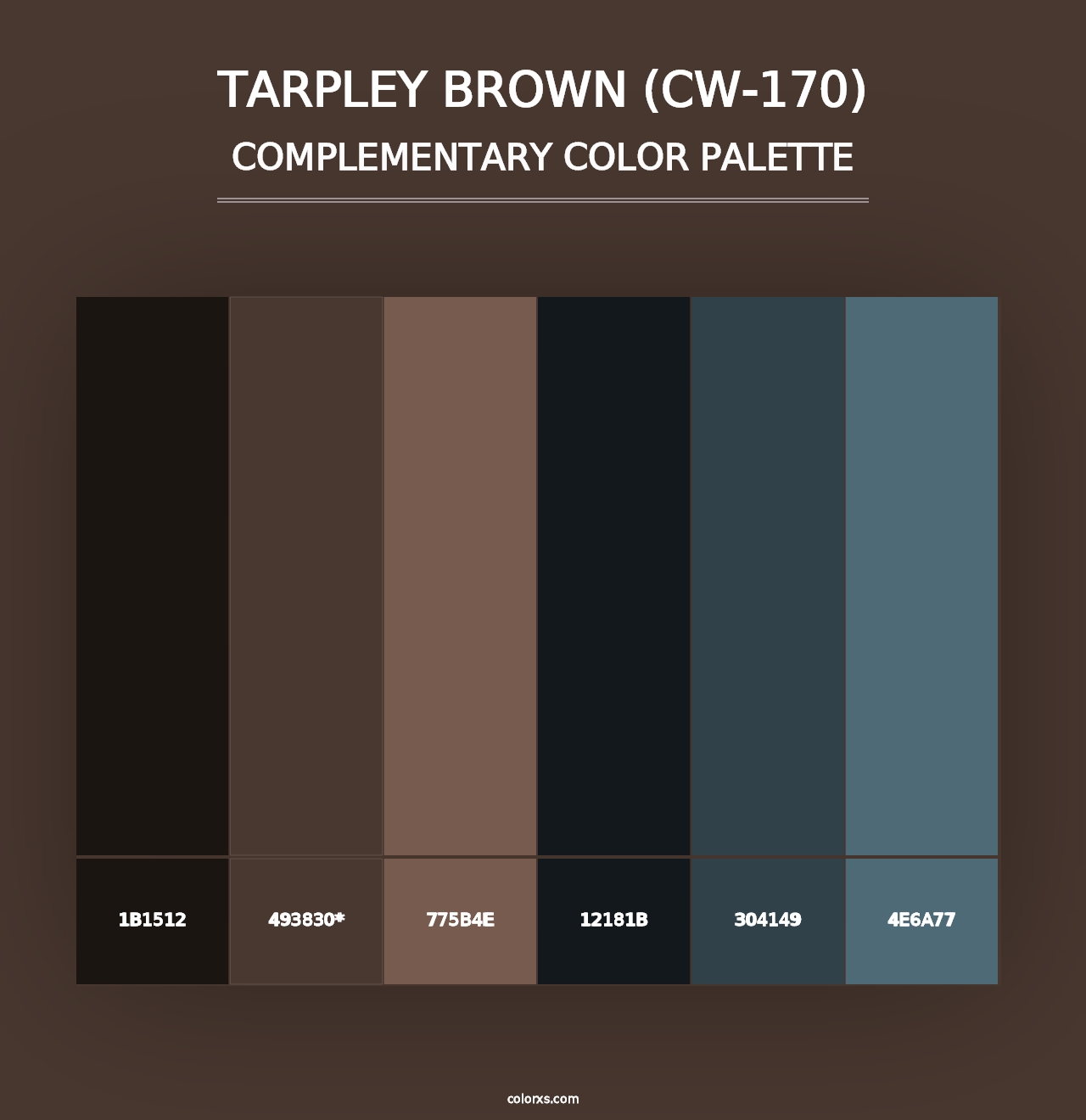 Tarpley Brown (CW-170) - Complementary Color Palette