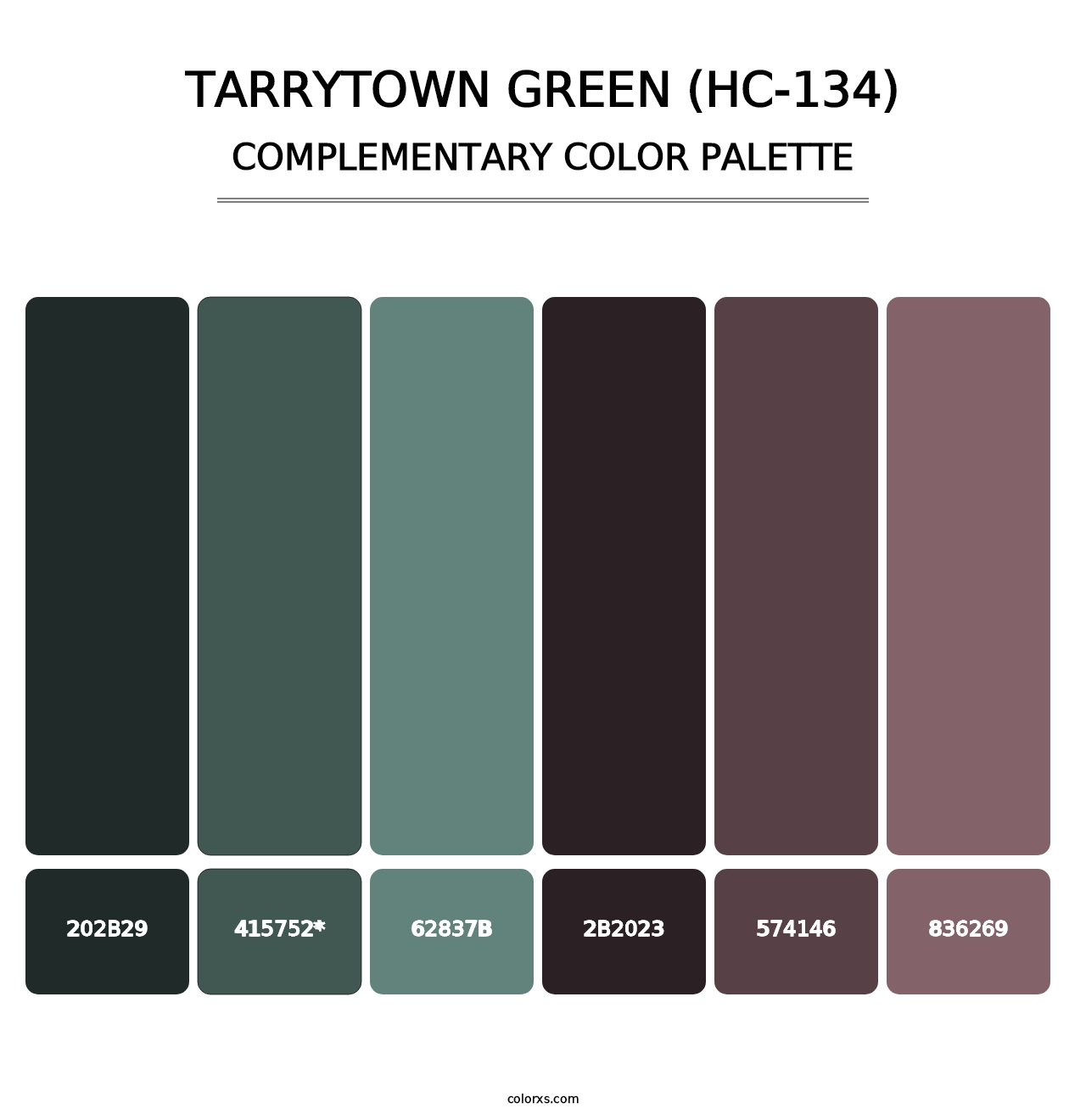 Tarrytown Green (HC-134) - Complementary Color Palette