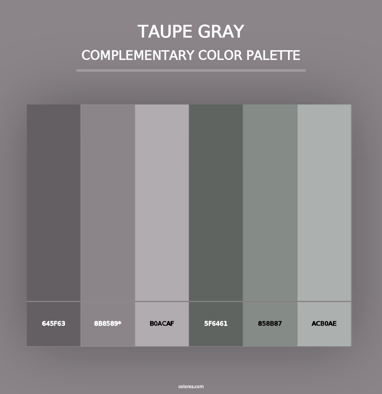 Taupe Gray - Complementary Color Palette