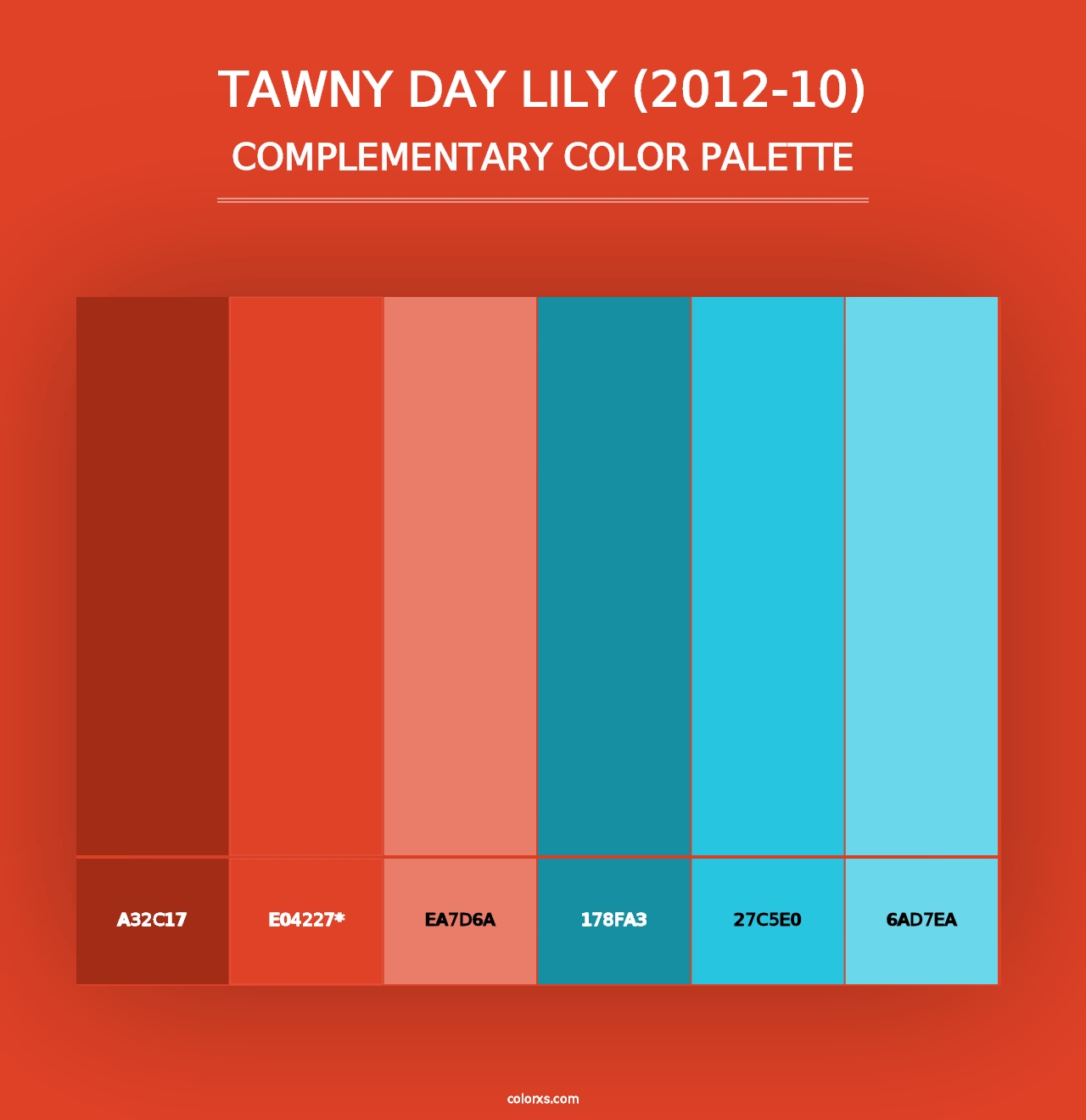 Tawny Day Lily (2012-10) - Complementary Color Palette