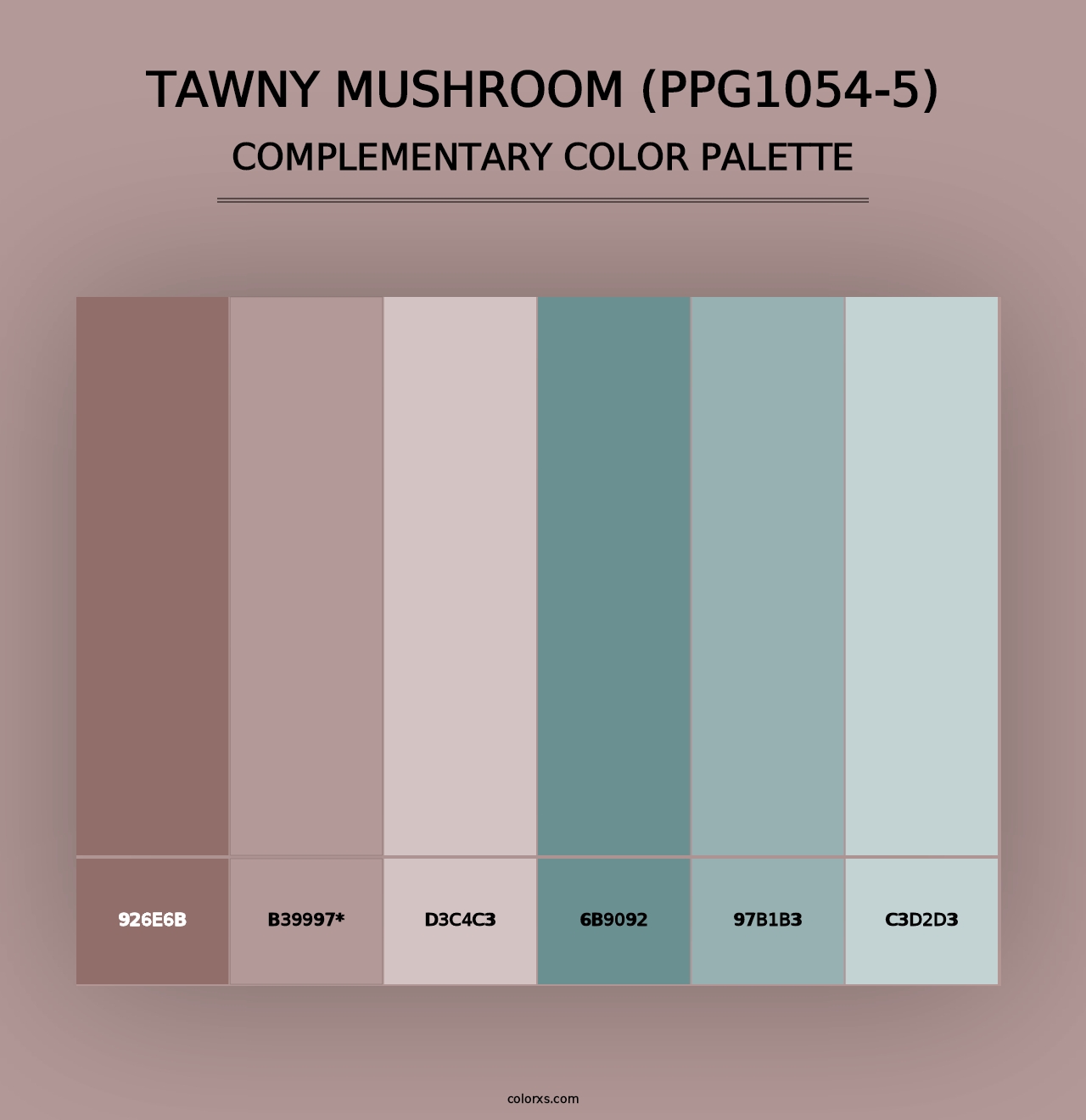 Tawny Mushroom (PPG1054-5) - Complementary Color Palette