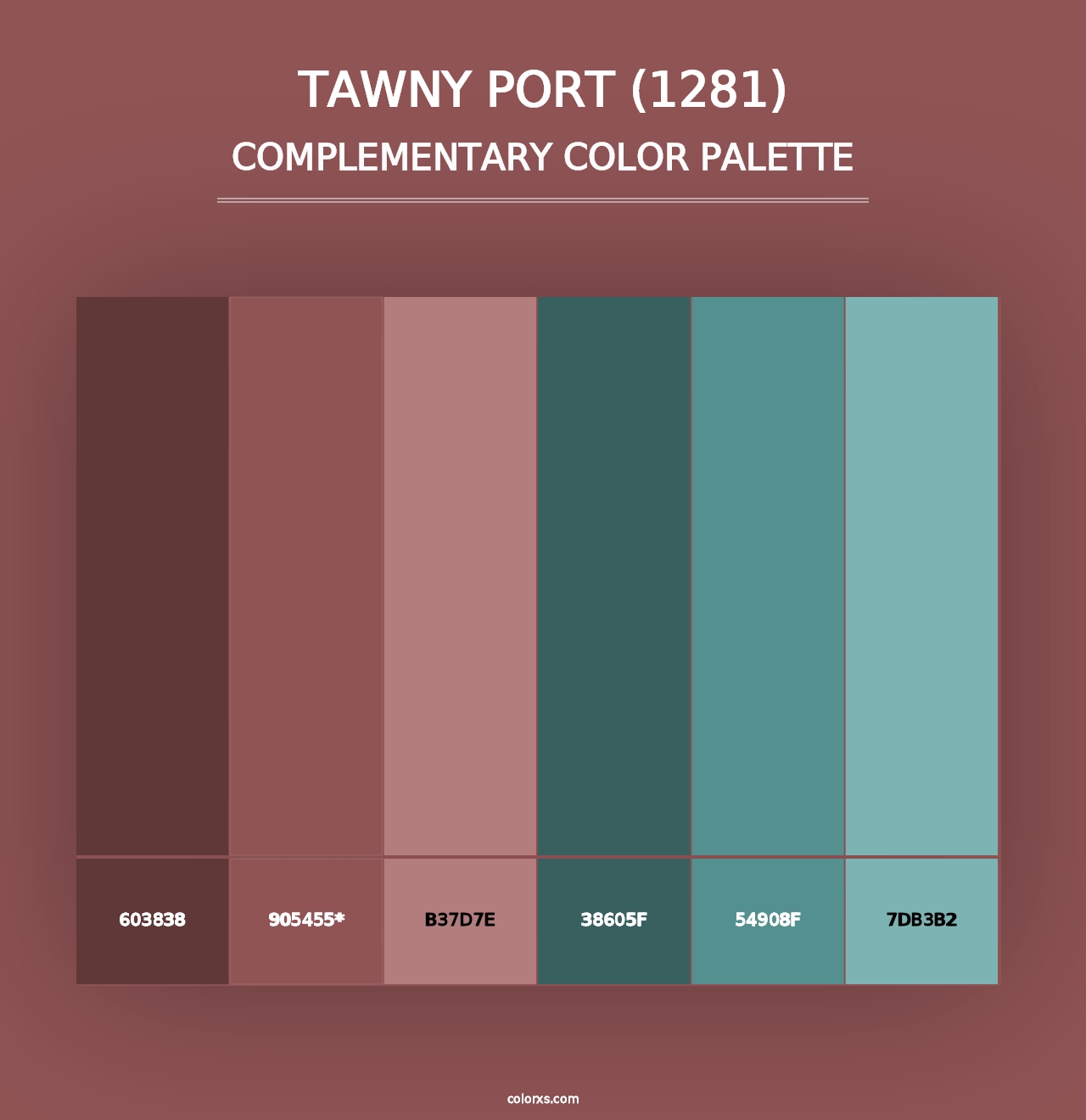 Tawny Port (1281) - Complementary Color Palette