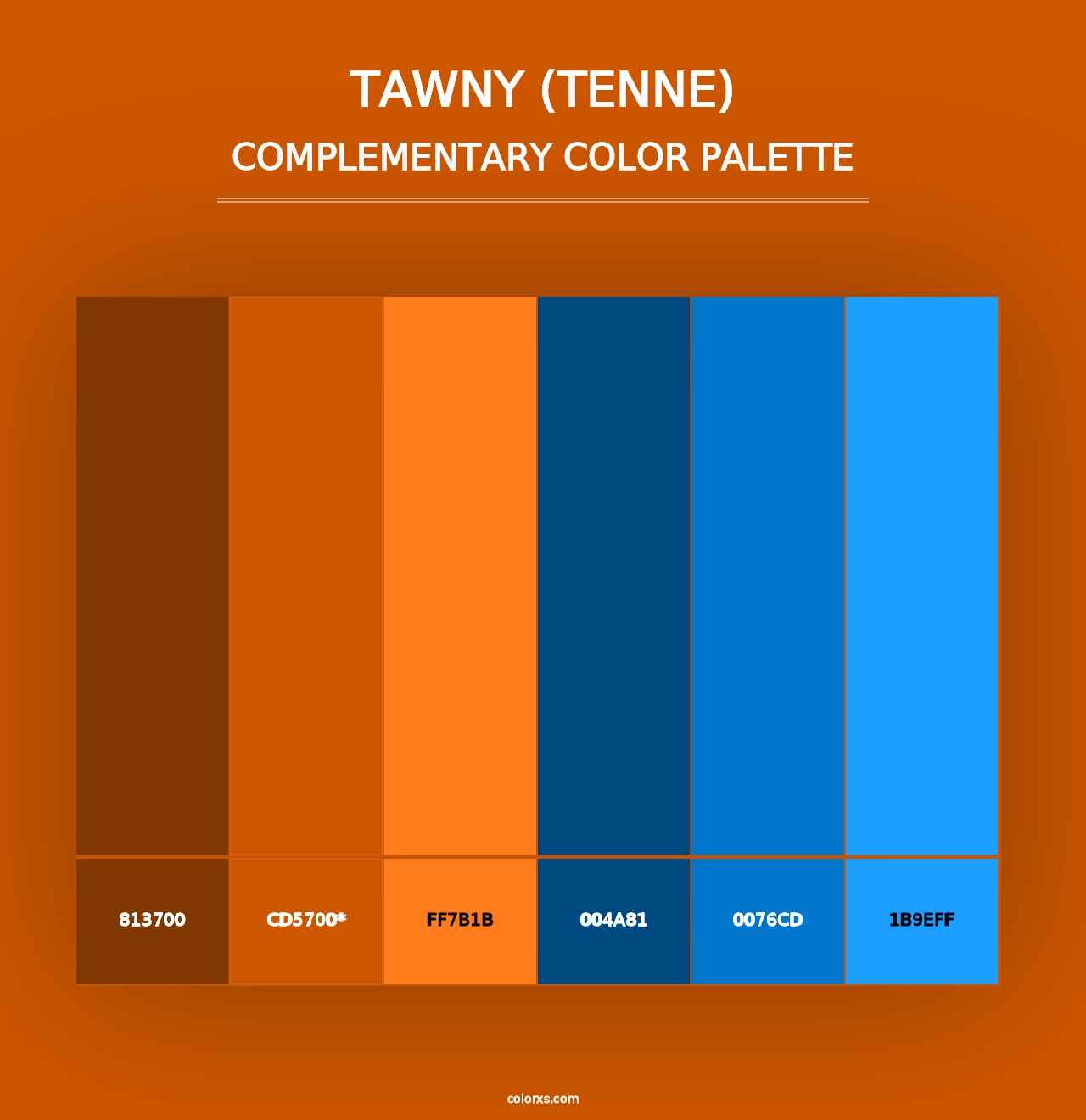 Tawny (Tenne) - Complementary Color Palette