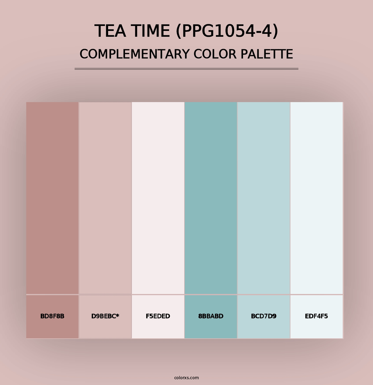 Tea Time (PPG1054-4) - Complementary Color Palette