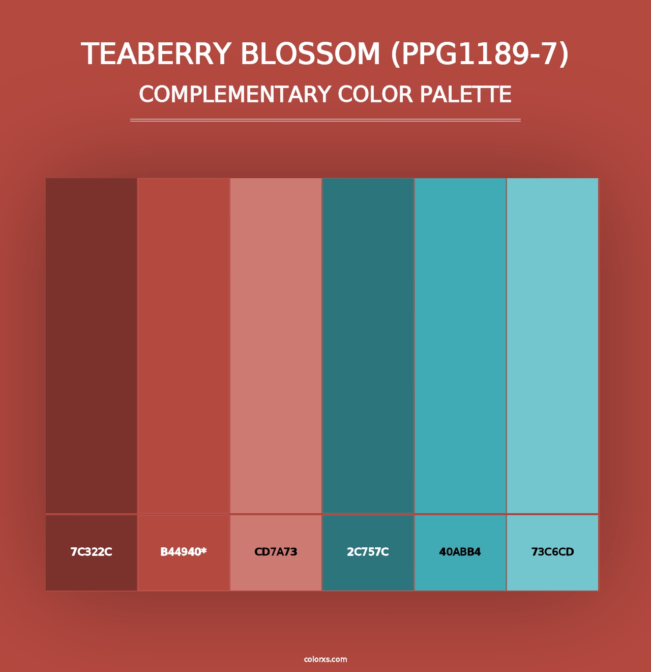 Teaberry Blossom (PPG1189-7) - Complementary Color Palette