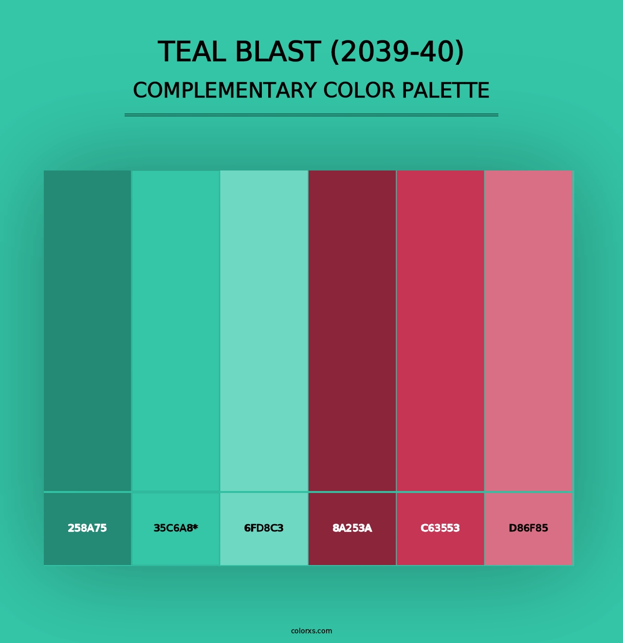 Teal Blast (2039-40) - Complementary Color Palette