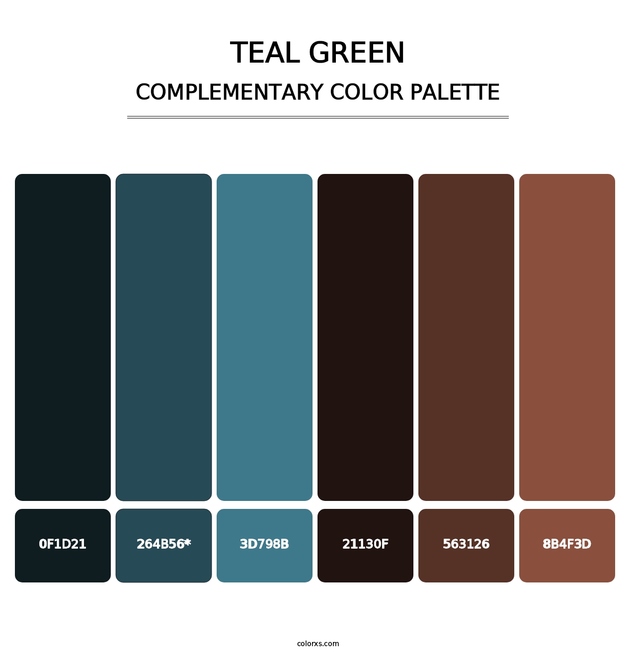 Teal Green - Complementary Color Palette