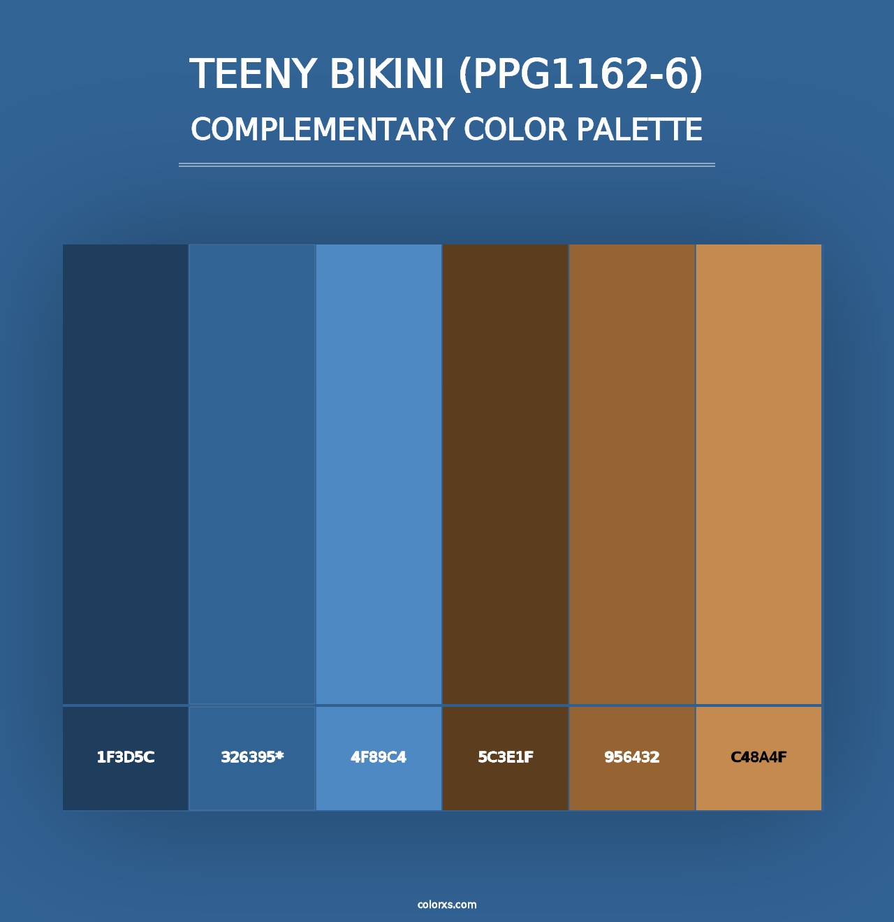 Teeny Bikini (PPG1162-6) - Complementary Color Palette