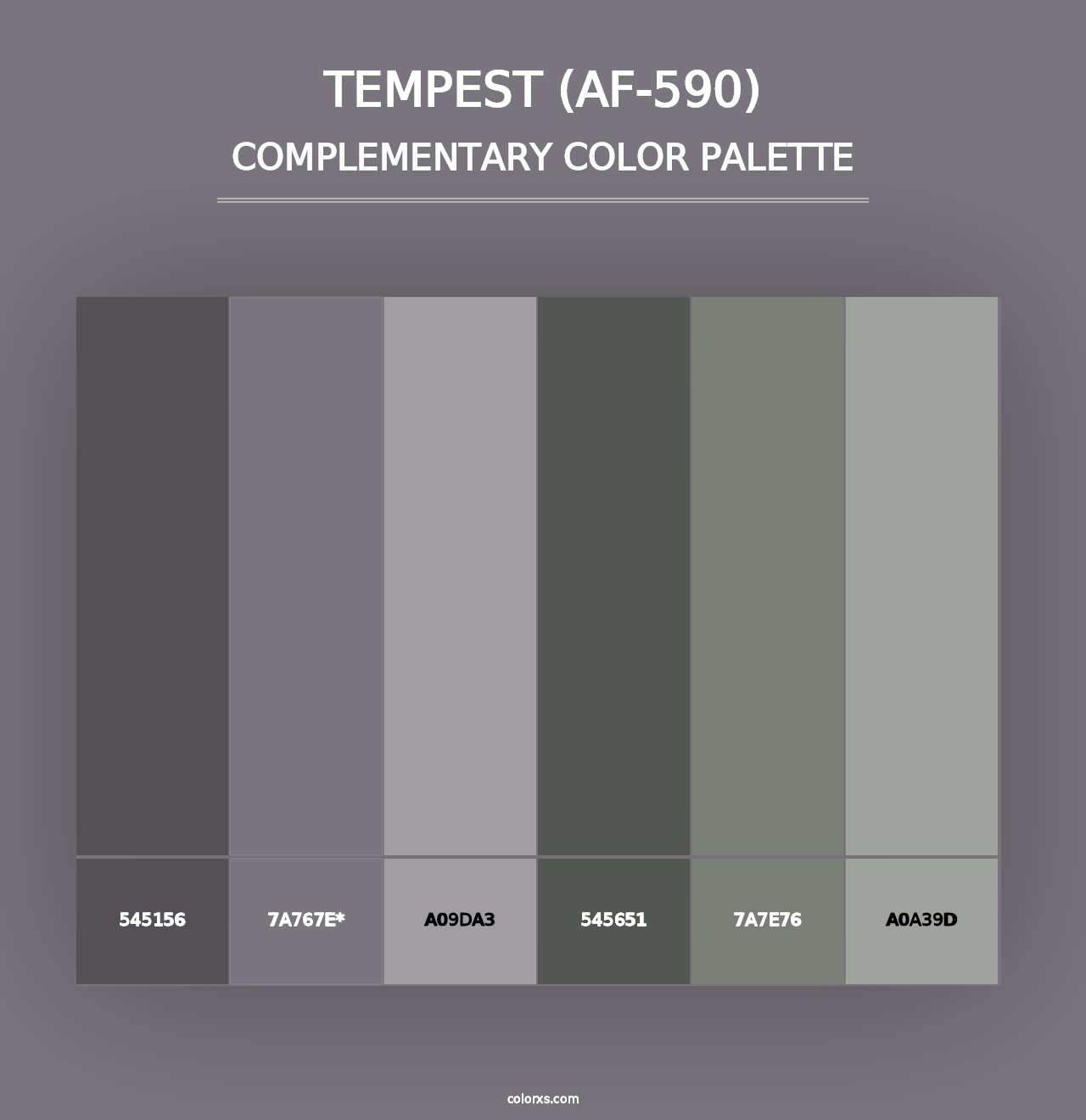 Tempest (AF-590) - Complementary Color Palette