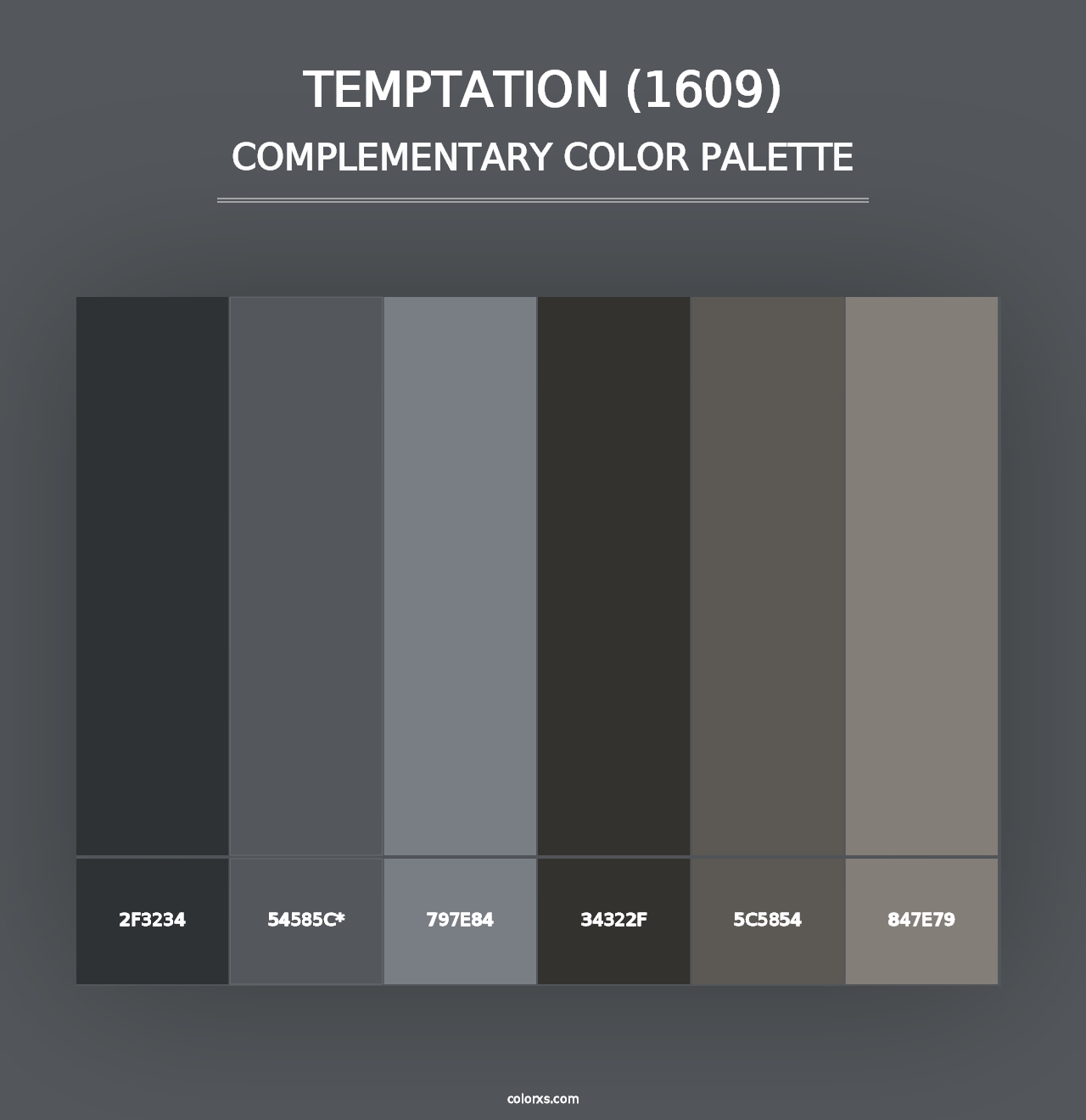 Temptation (1609) - Complementary Color Palette