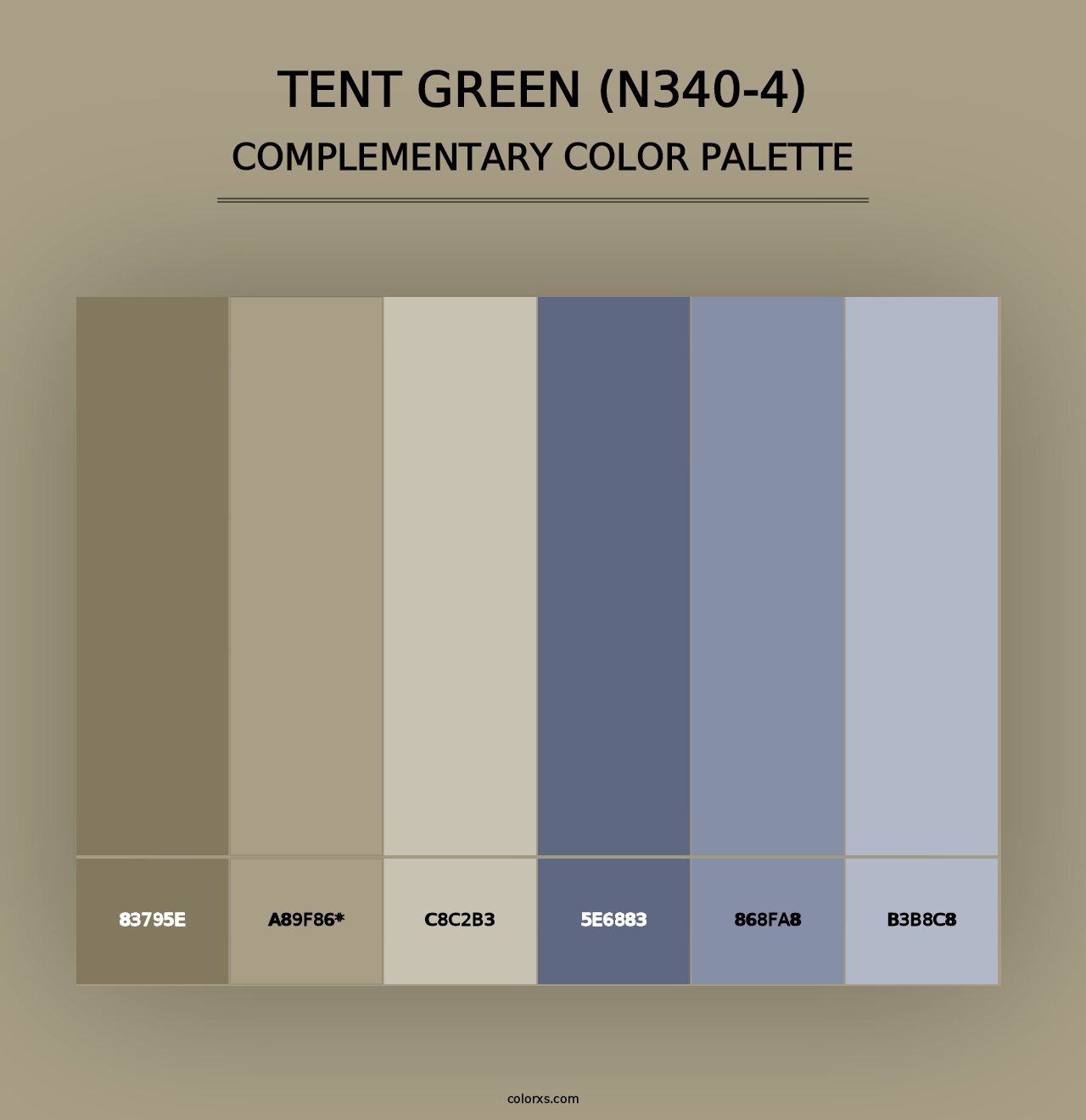 Tent Green (N340-4) - Complementary Color Palette